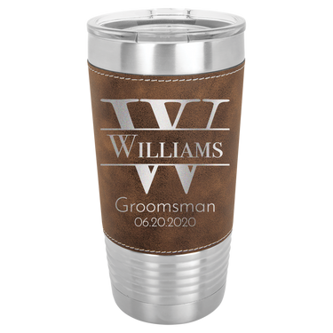 Custom Monogram Groomsmen Tumbler Gift